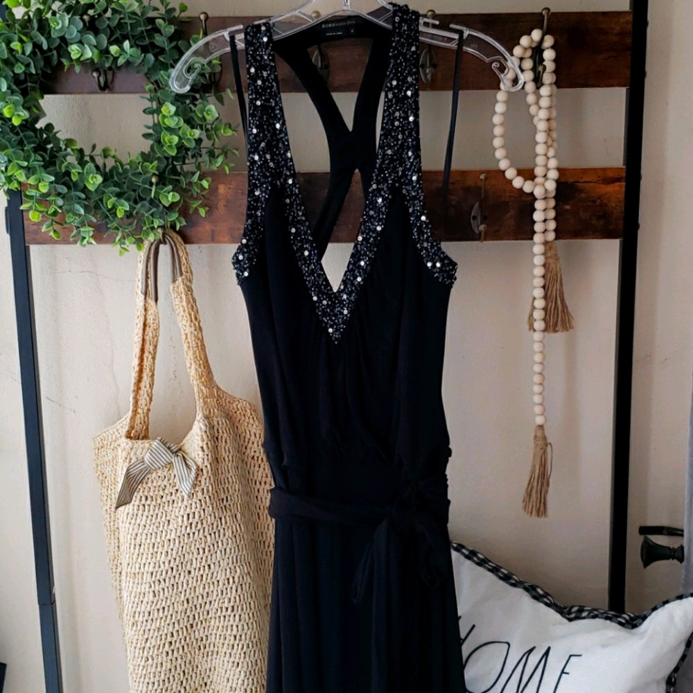 BCBG MAXAZRIA Maxi Dress Sequins